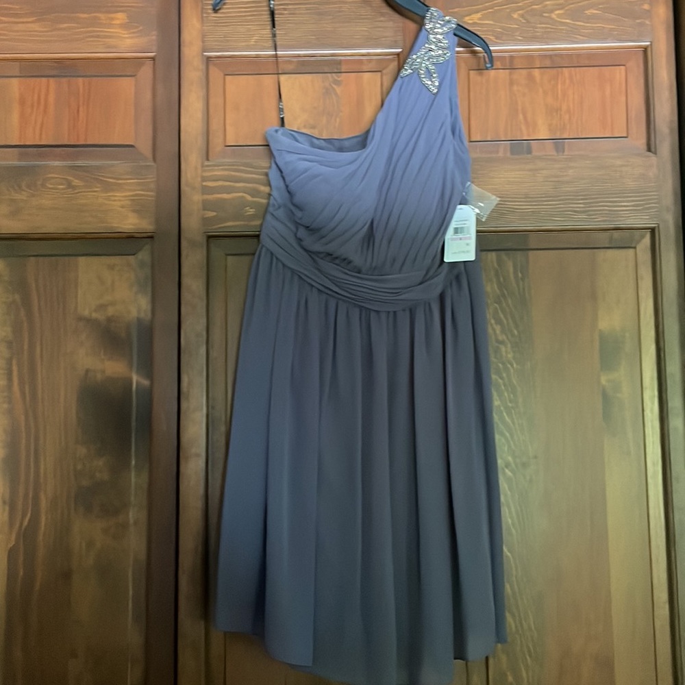 NWT Jessica Simpson size 6 One shoulder strap chiffon dress.